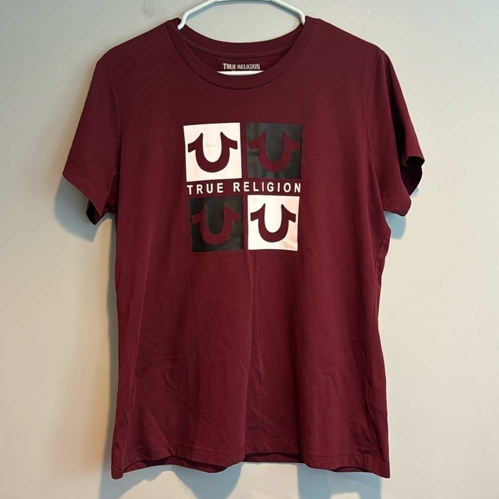 True Religion Kids Red Crew Neck Tee in Size 2X